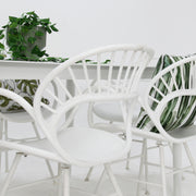 Java Fantail 7pc Dining Set - White